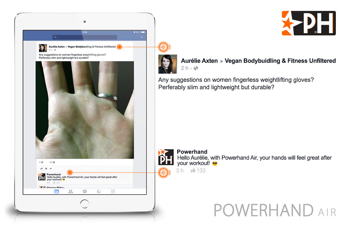 facebook post powerhand