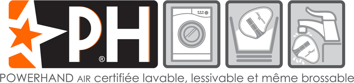 powerhand est lavable, brossable et lessivable