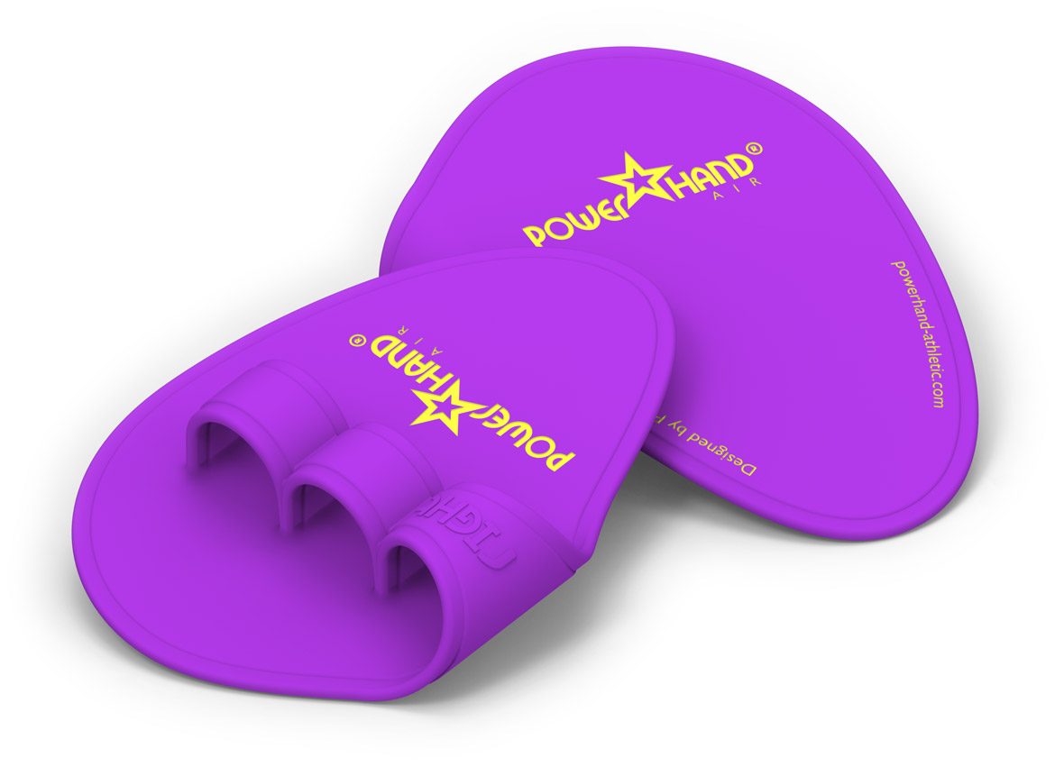 purple pair of powerhand air gloves
